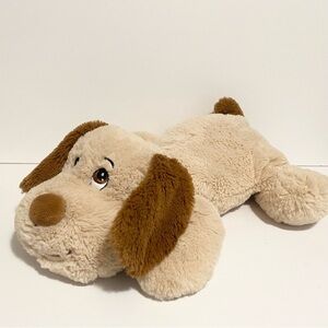 Animal Alley Puppy Dog Plush Sammie Laying Small Flat Stuffed Animal Toy Brown